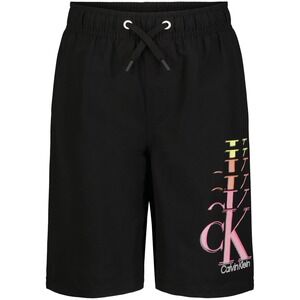 Calvin Klein Big Boys Ombre Logo Swim Trunks - Black - Size Small